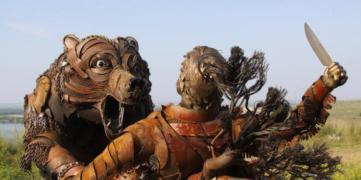 Огромные скульптуры из металлолома от Джона Лопеза