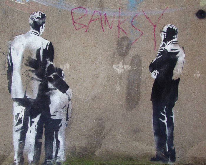 Картины, граффити Бэнкси