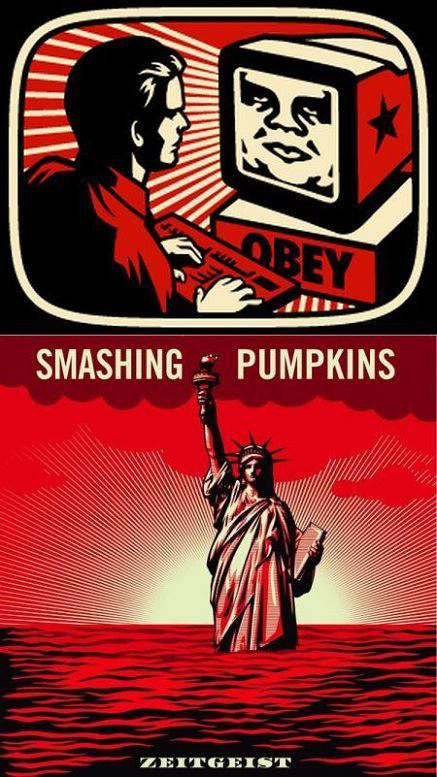 Мировая слава. Обложки Smashing Pumpkins Шепард Фейри. Shepard Fairey Smashing Pumpkins. Гэг Шепарда Фейри.